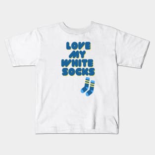 Cute funny love white socks Kids T-Shirt